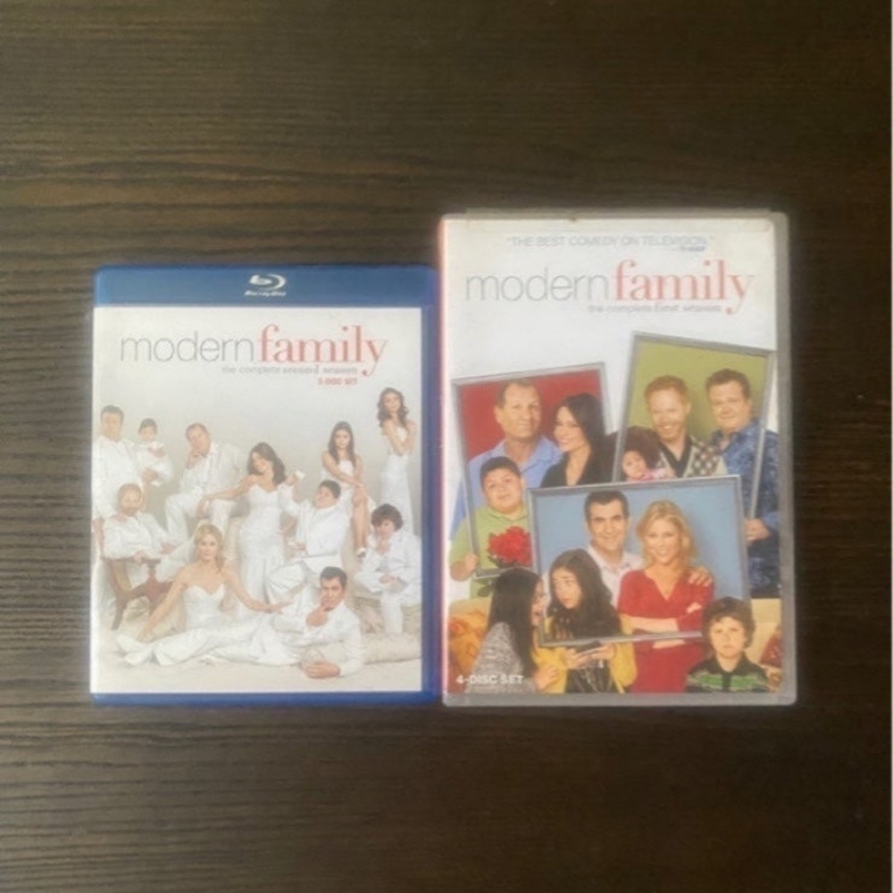 4/$20 Modern family season 1 on DVD and Modern Family season 2 on blu ray